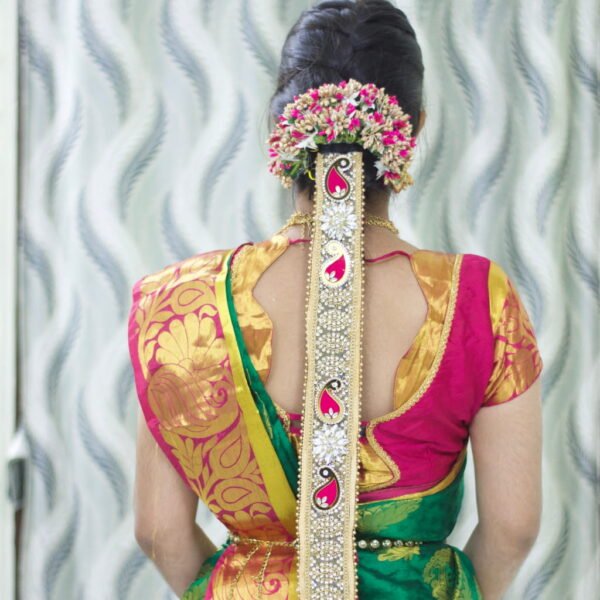 Bridal Stone Jada Poola Jada – Traditional South Indian Wedding Hair Braid Accessory