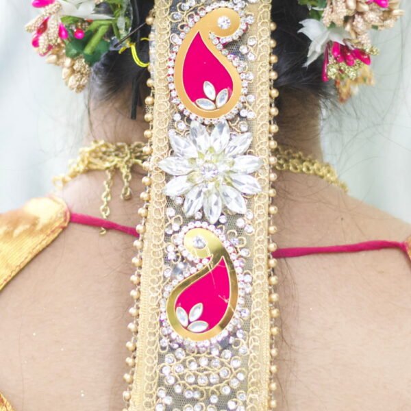 Bridal Stone Jada Poola Jada – Traditional South Indian Wedding Hair Braid Accessory