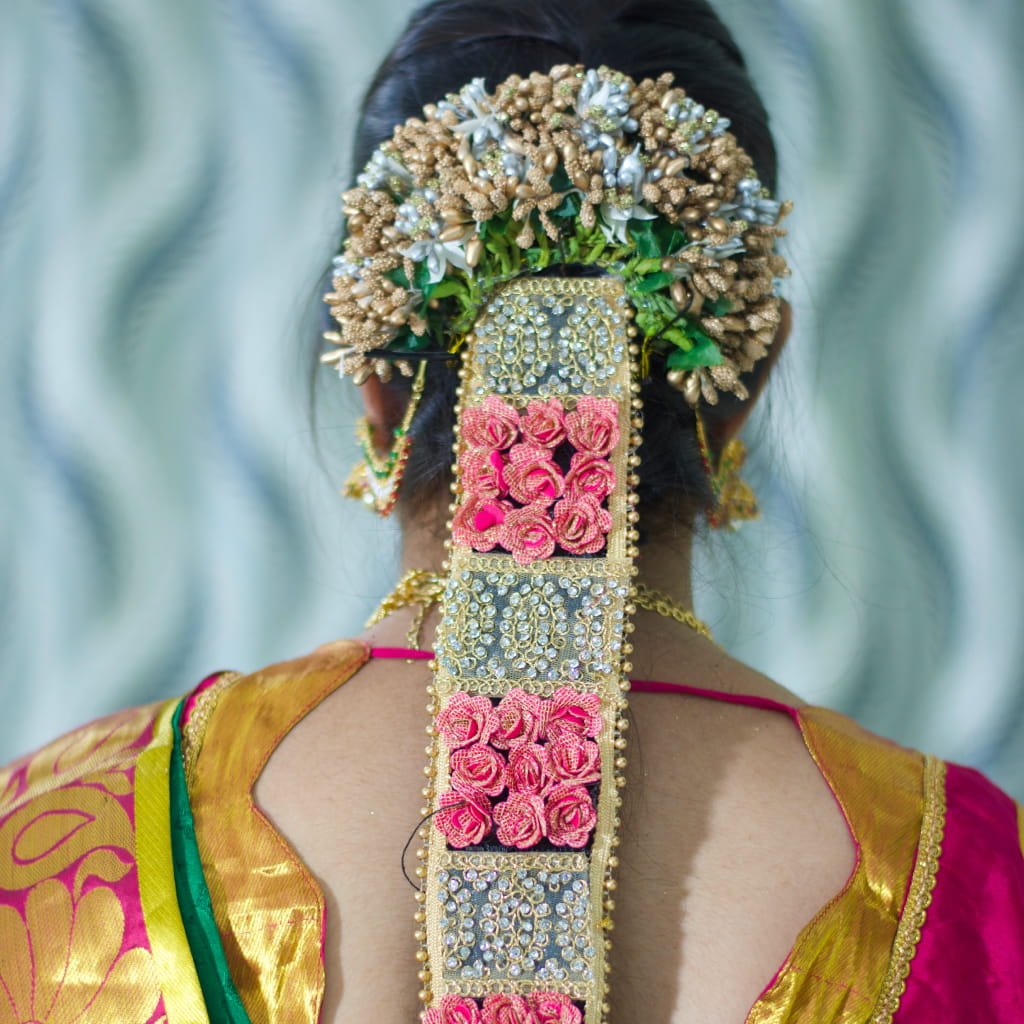 Elegant Bridal Jada with Stones & Pink Roses