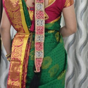 Elegant Bridal Jada with Stones & Pink Roses